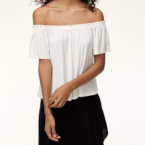 Atticus off the shoulder shirt in white